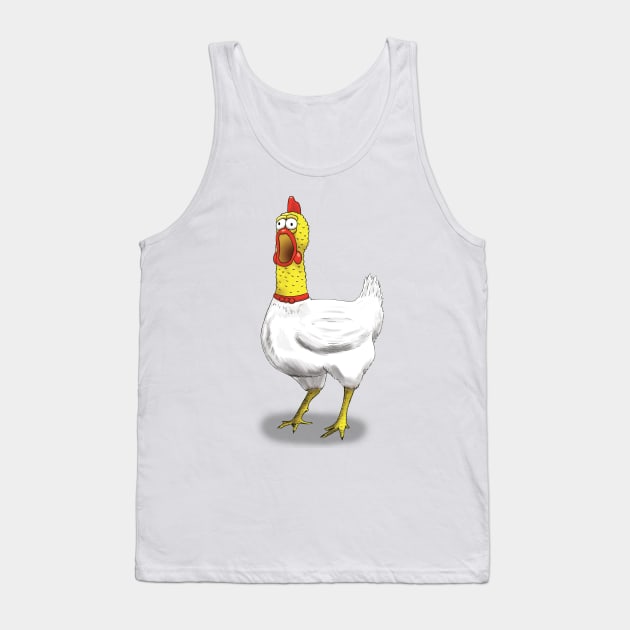 Rubber Headed Chicken Tank Top by ThompsonTom Tees